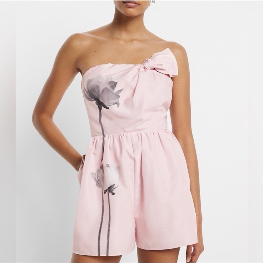 Express Pink Floral Romper